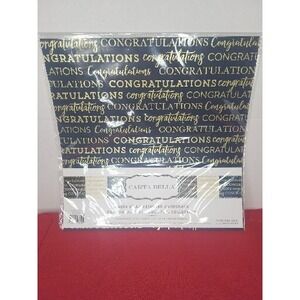 New 6 Sheets CARTA BELLA Designer Cardstock Congratulations Gold Foil Collection